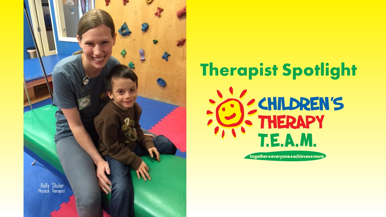 Pediatric PT Holly Shuler gives kids her best!