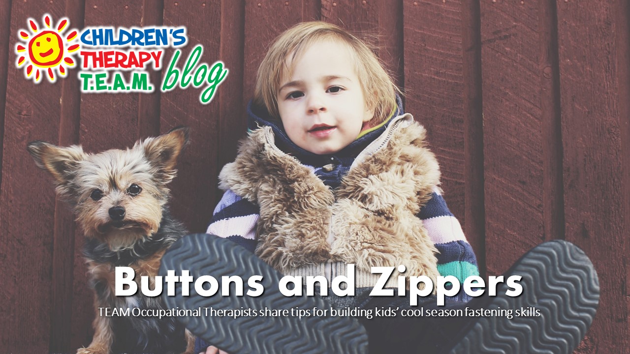 Helping kids with buttons and zippers