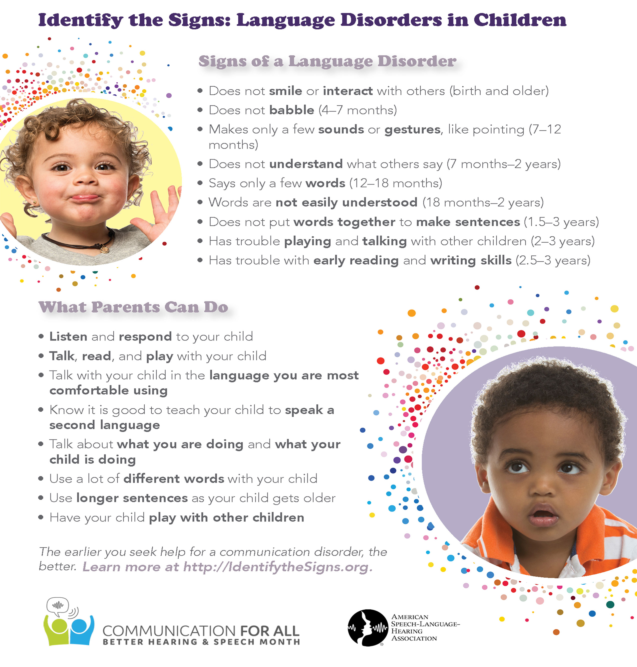 speech or language impairment meaning